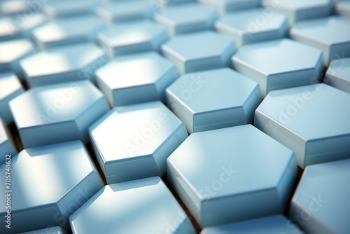  a close up view of a blue hexagonal tile with white hexagonal tiles in the middle of the tile is a light blue and there is only light blue hexagonal hexagonal tiles.