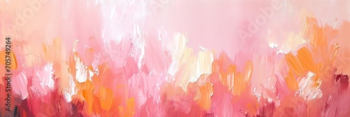 banner with a gradient flow of soft peach tones  using brush strokes to create a fluid and calming abstract background  
