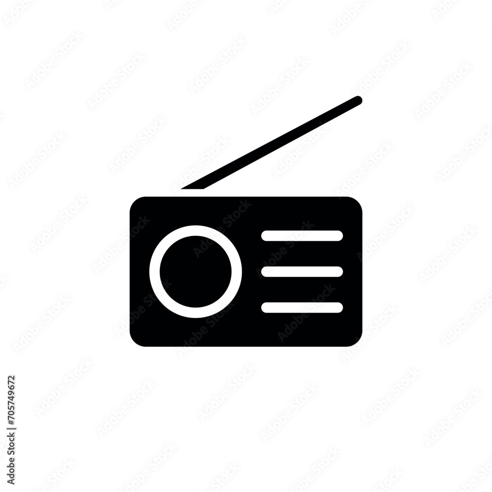 Radio Icon Vector Simple Design Radio Icon Vector Simple Design