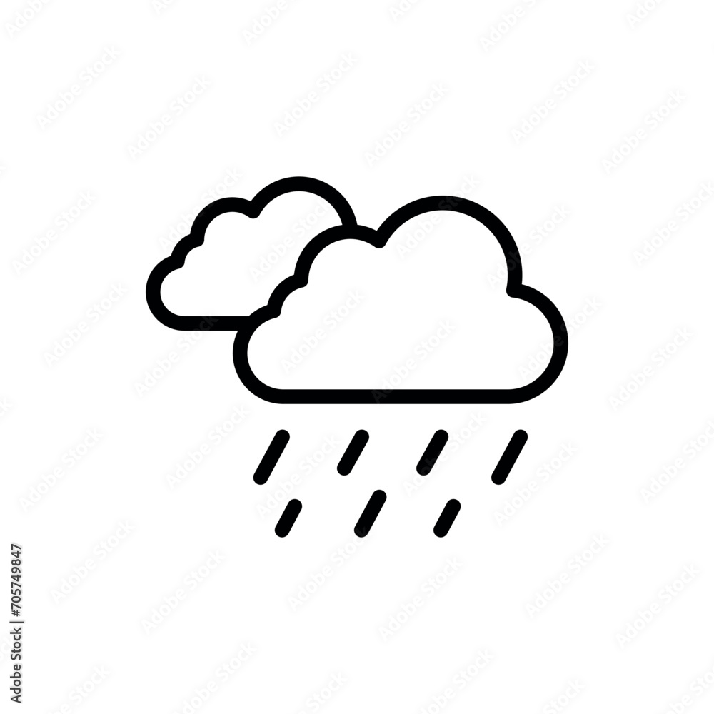 Rain Icon Vector Simple Design Rain Icon Vector Simple Design