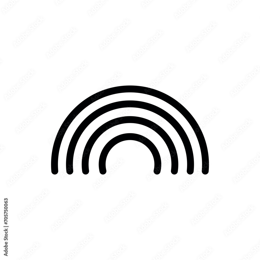 Rainbow Icon vector Simple Design Rainbow Icon vector Simple Design