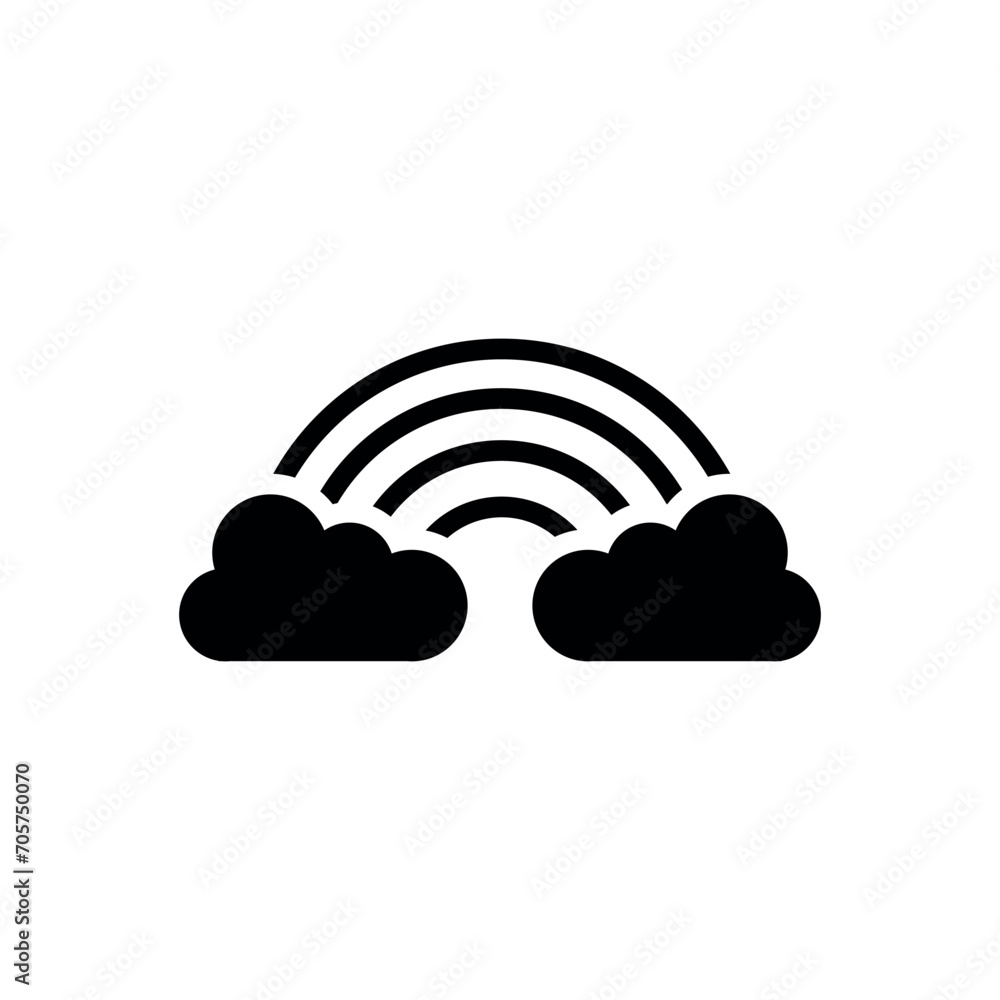 Rainbow Icon vector Simple Design Rainbow Icon vector Simple Design
