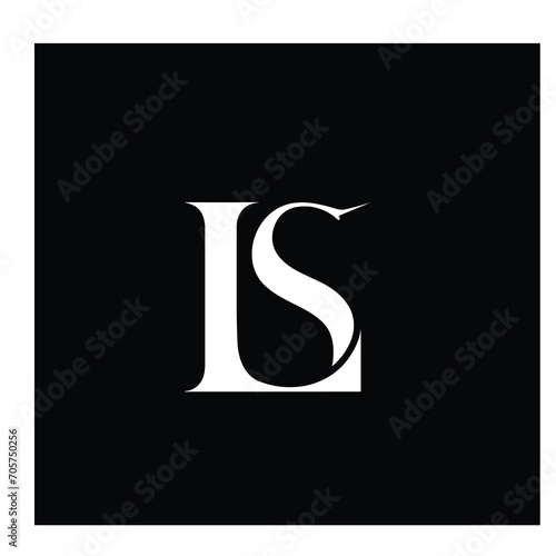 Geometric letter LS or SL logo design, modern luxury alphabet logotype