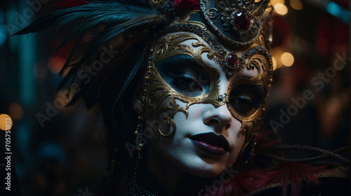 A dark and haunting carnival mask © Alberto