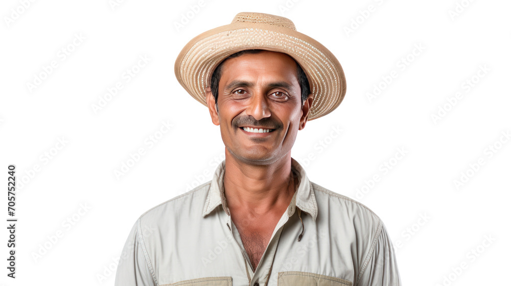 Happy smiling farmer isolated on transparent and white background.PNG image. Happy smiling farmer isolated on transparent and white background.PNG image.