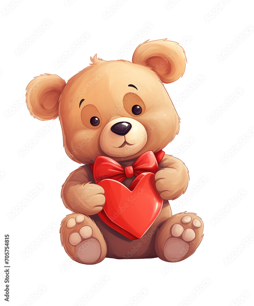 illustration of romantic bear cartoon ai generated illustration of romantic bear cartoon ai generated