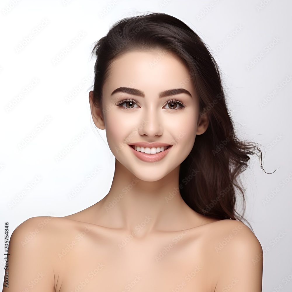 young happy woman posing and looking in camera,white background young happy woman posing and looking in camera,white background