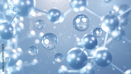 methanol molecular structure 3d, flat model, methyl alcohol, structural chemical formula view from a microscope photo