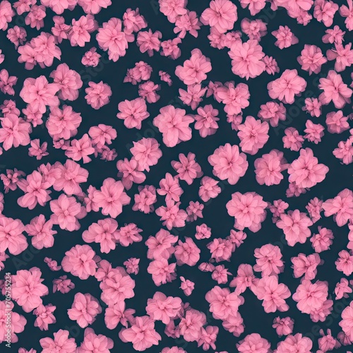 Flowers. Abstract seamless pattern. AI generated.