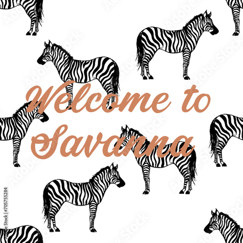 zebra savanna safari savage pattern