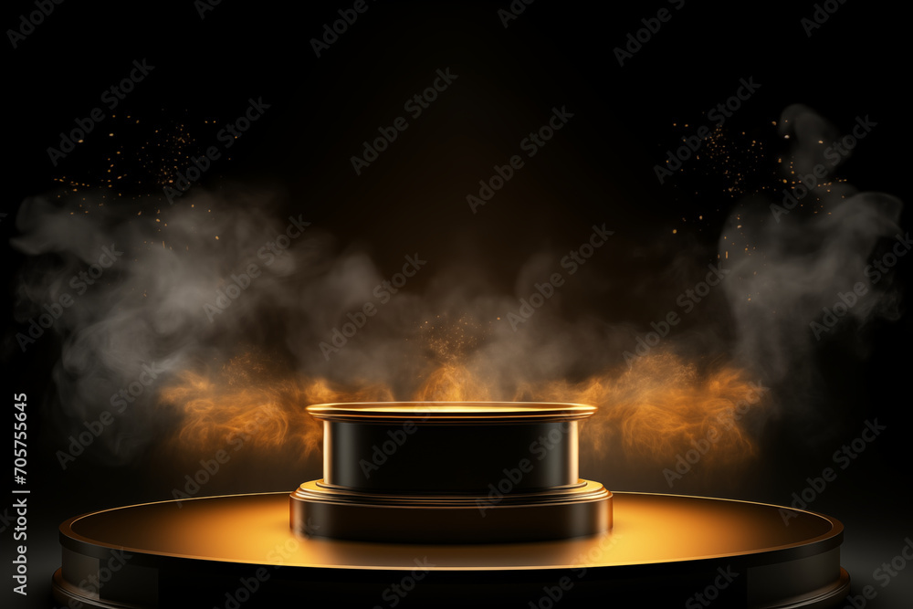Gold podium on dark background award ceremony online casino bonus