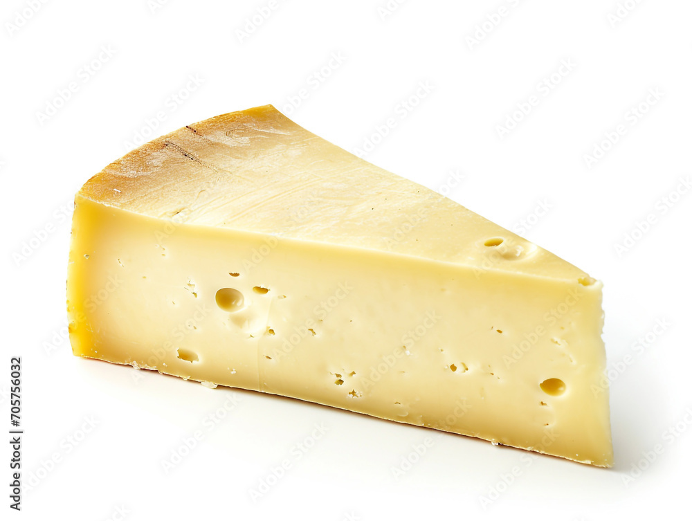 A cheese isolated on white background. Minimalist style,
