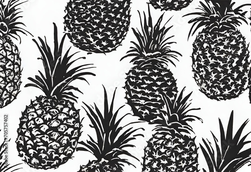 Pineapple isolated on white background v2