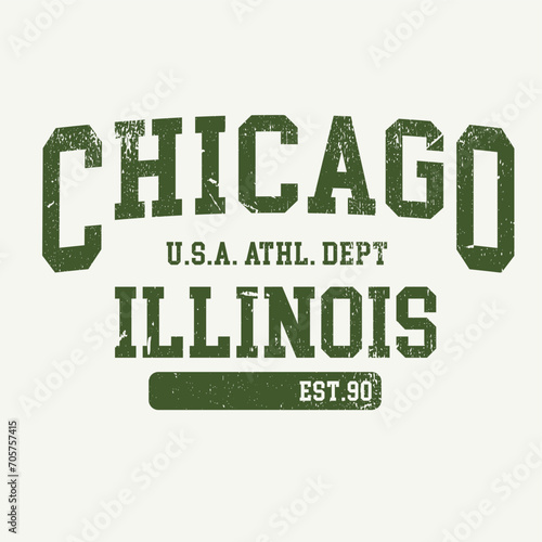 chicago montana usa city varsity font text slogan textile t shirt