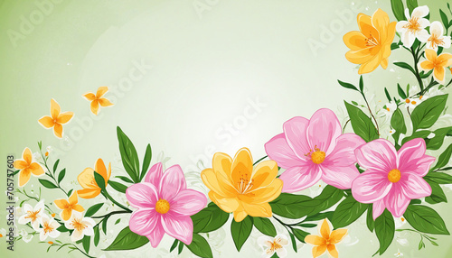 Springtime Greeting Card adorned with Blooms