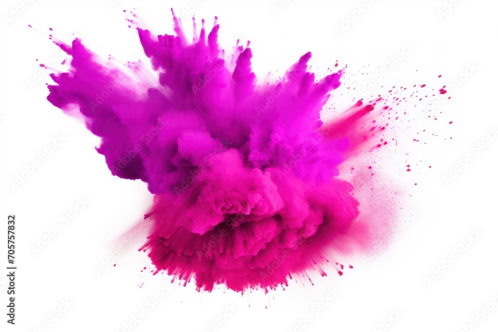  a pink and purple substance is flying in the air on a white background with a white back ground and a white back ground with a white back ground and a white background.
