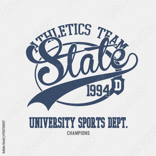 varsity slogan anthletics team state minnesota, virginia greeting from type