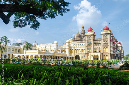Majestic view of the Mysore Palace