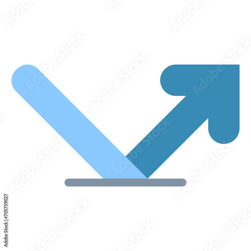 Bouncing Arrow Flat Icon