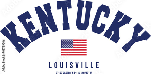kentucky louisville city american flag varsity college 