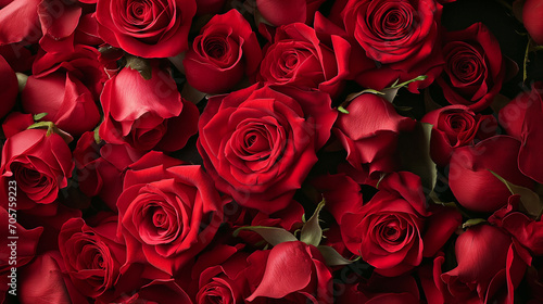 Valentines red roses background