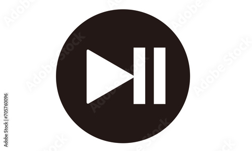 動画ボタン　アイコン　再生　一時停止