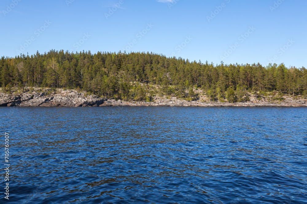 The coast of Lake Ladoga