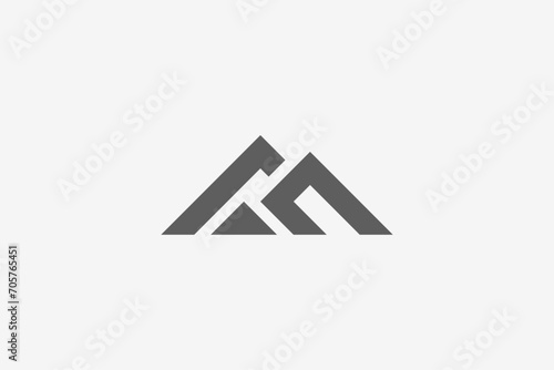 Illustration vector graphic of abstract minimalist bold mountain. Good for logo