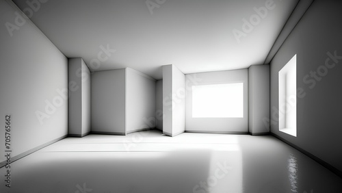 empty white room with white wall © MdJaman