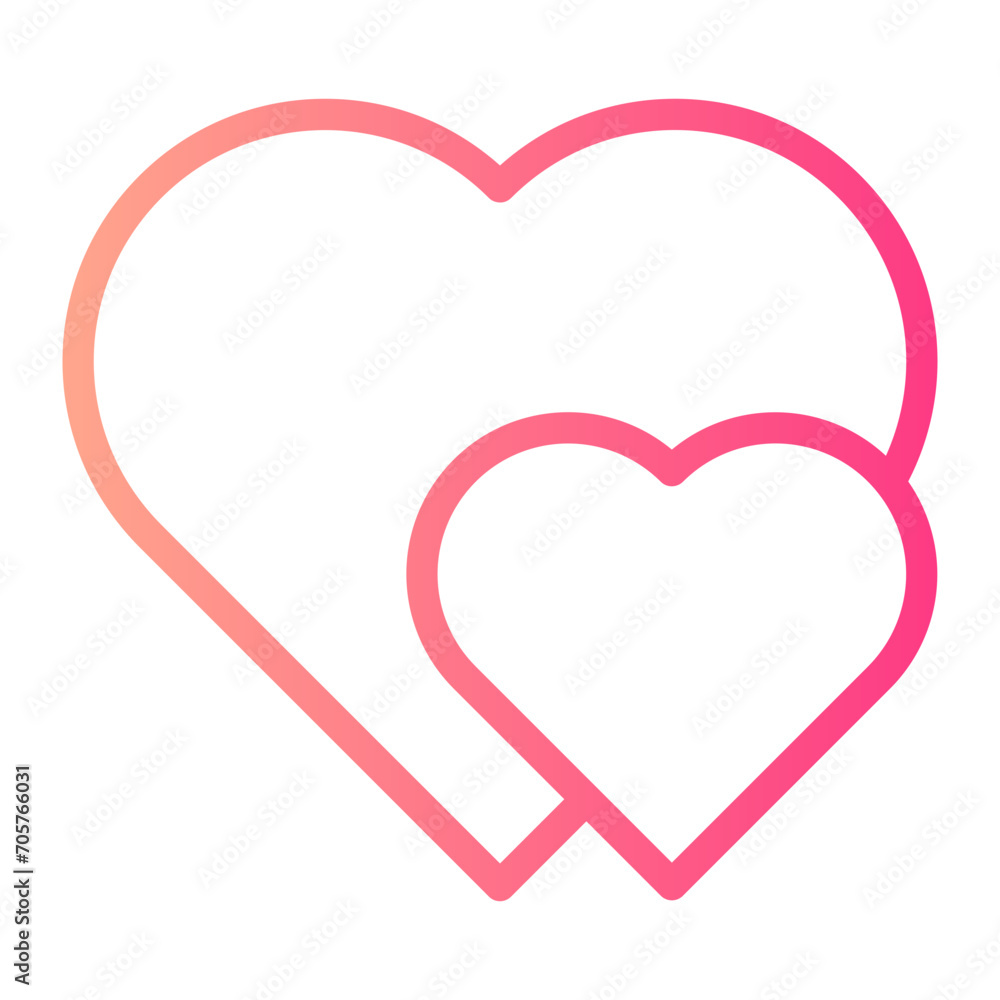 valentines day gradient icon
