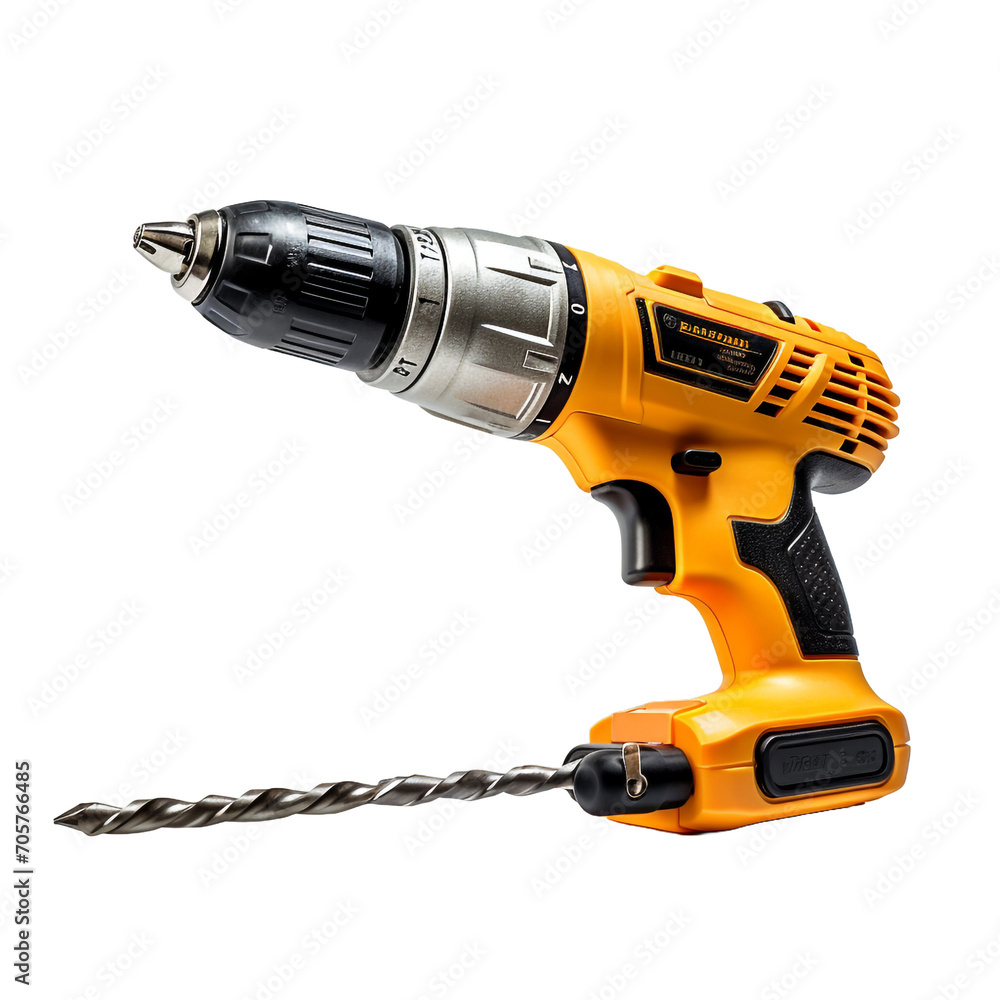 Electric drill isolated on transparent background Electric drill isolated on transparent background