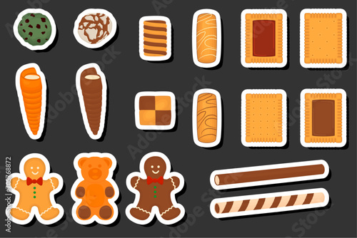 Illustration on theme fresh sweet tasty cookie of consisting various ingredients