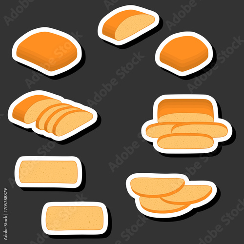 beautiful tasty edible homemade set baked bread consisting of various ingredients