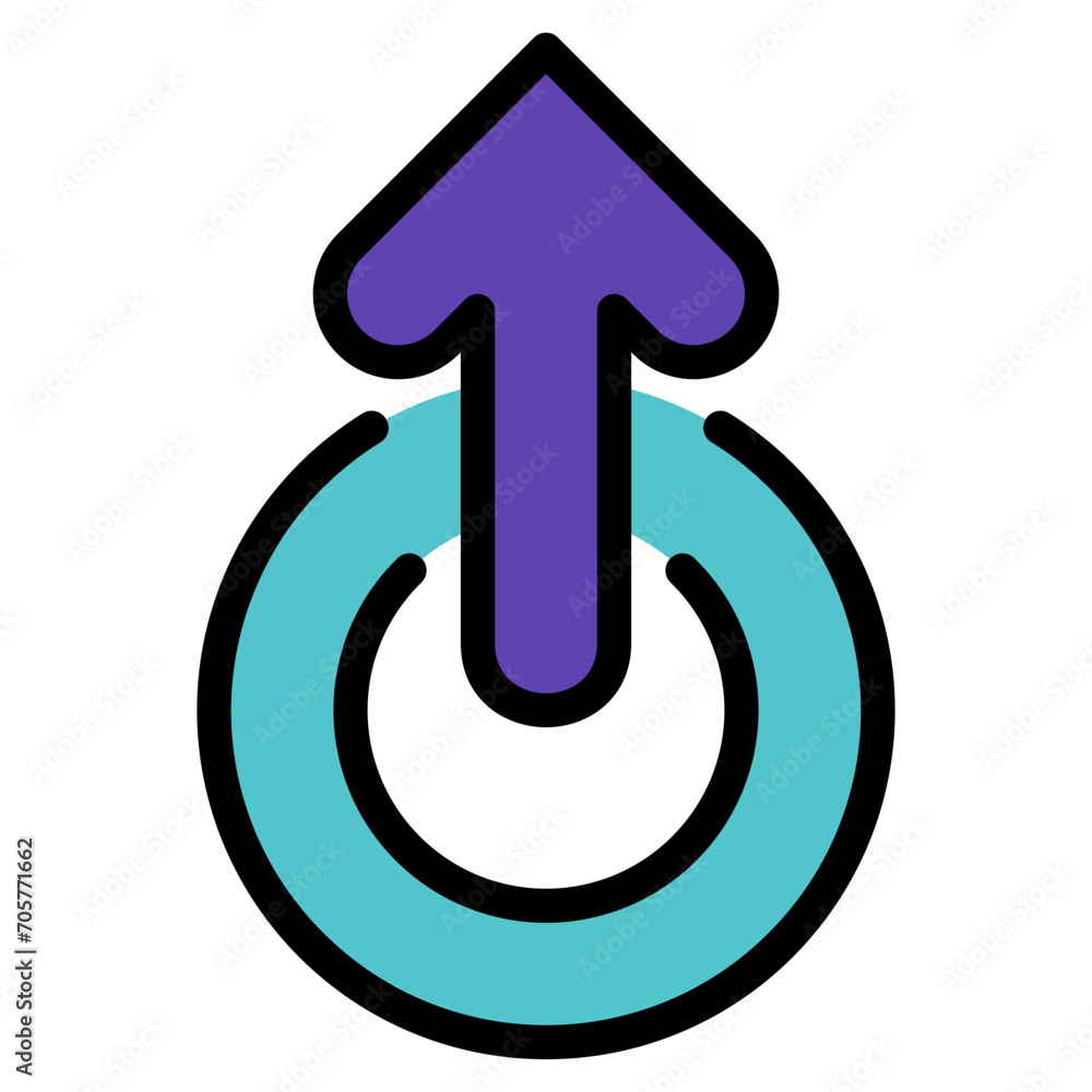Swipe Up Arrow Outline Color Icon Swipe Up Arrow Outline Color Icon