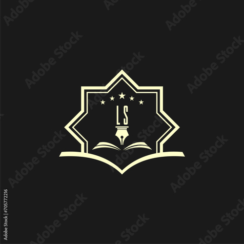 LS initials design for law, lawyer or lawfirm, logo vector, icon, illustration
