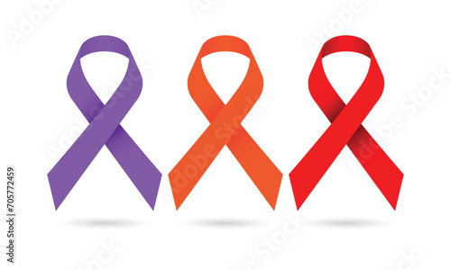 world cancer day, realistic cancer ribbon, 4 February, World Cancer Day with ribbon, important day 