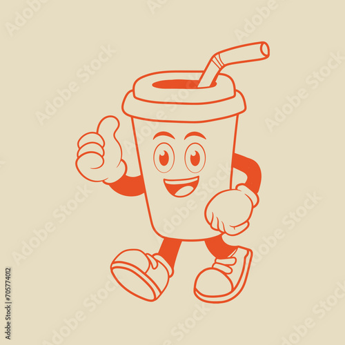 cup of coffee. Mascot like a cup of coffee to brighten up your day! 