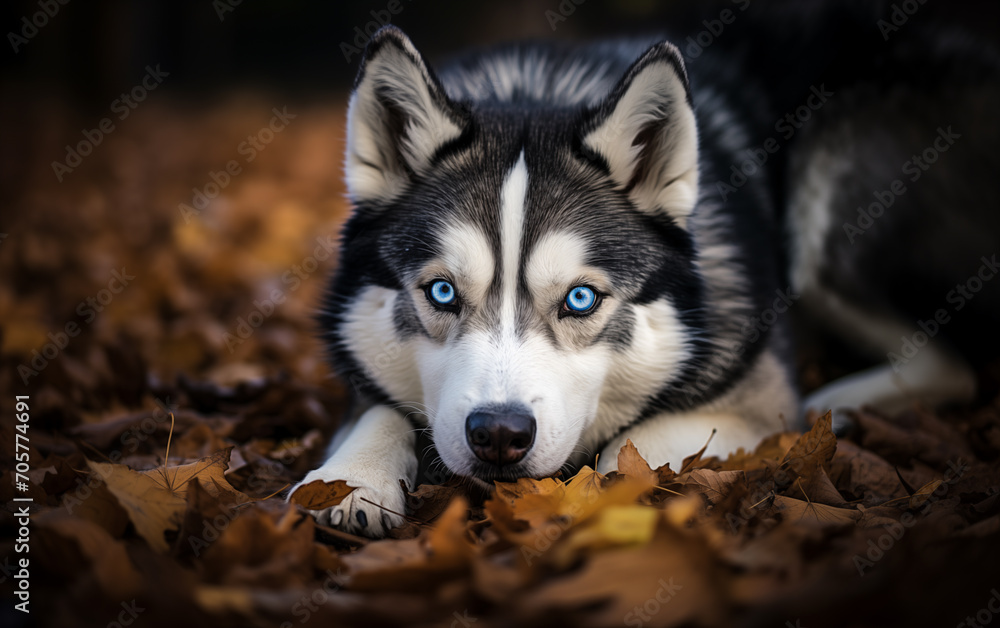 husky pet dog,created with Generative AI tecnology.