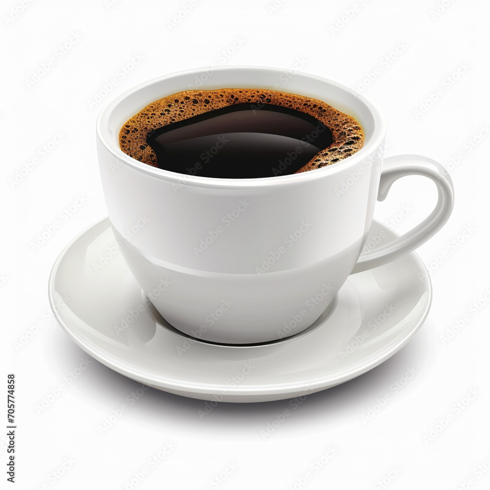 Coffee cup isolated on white background. 3d illustration. elegant coffee cup on a white background. The cup is designed with a modern aesthetic, featuring clean lines and a minimalist style Coffee cup isolated on white background. 3d illustration. elegant coffee cup on a white background. The cup is designed with a modern aesthetic, featuring clean lines and a minimalist style