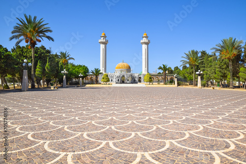 Mausoleum of Habib Bourguiba, the first president of Tunisia in Monastir.