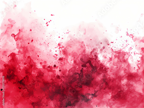 Smooth Gradient Pink Watercolor, A Red Smoke On A White Background