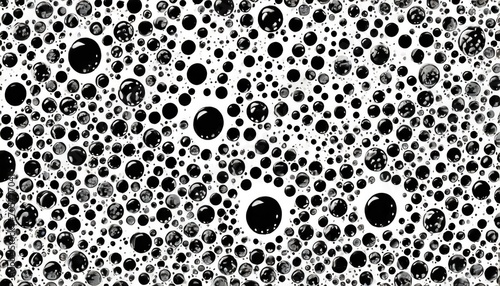 black and white bubble pattern