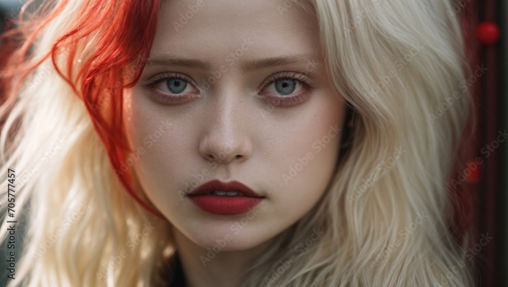 blonde girl with red lips blonde girl with red lips