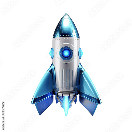rocket ship on transparent background 