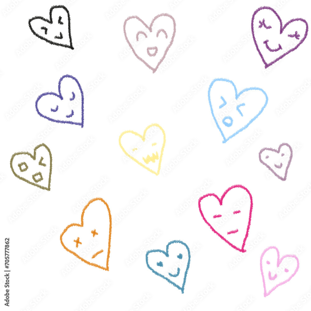 seamless pattern with hearts emotions seamless pattern with hearts emotions
