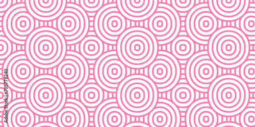 Modern diamond geometric ocean spiral pattern and abstract circle wave lines. pink seamless tile stripe geomatics overlapping create retro square line backdrop pattern background. Overlapping Pattern.