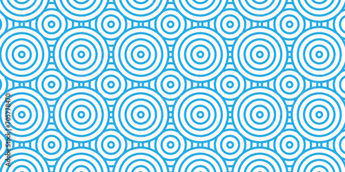 Modern diamond geometric waves spiral pattern and abstract circle wave lines. blue seamless tile stripe geomatics overlapping create retro square line backdrop pattern background. Overlapping Pattern.