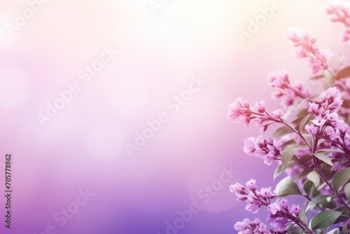  a close up of a bunch of flowers on a purple and pink background with a blurry image of the top part of the flowers in the center of the picture. © Nadia