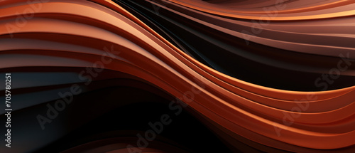 Modern, artistic design featuring smooth, wavy lines and a colorful, blurred texture.