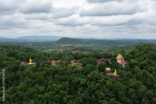 Aerial view of Ban Sapan village, Peaceful little village in Nan province,Thailand